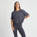 Rohnisch W Active Top Light Grey / XS Slub Cropped Tee