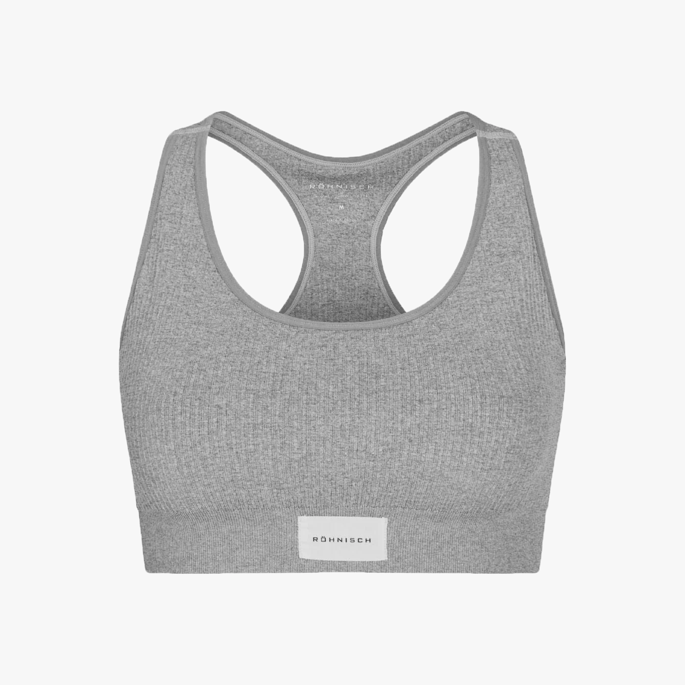 Rohnisch W Active Top Micro Rib Soft Bra, Grey Melange