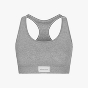 Micro Rib Soft Bra, Grey Melange