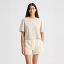Rohnisch W Active Top Off White / XS Slub Cropped Tee
