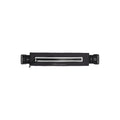 An Issa Expandable Running Belt in black from On Running, made from recycled material and featuring a water-resistant zipper pocket and adjustable waistband.