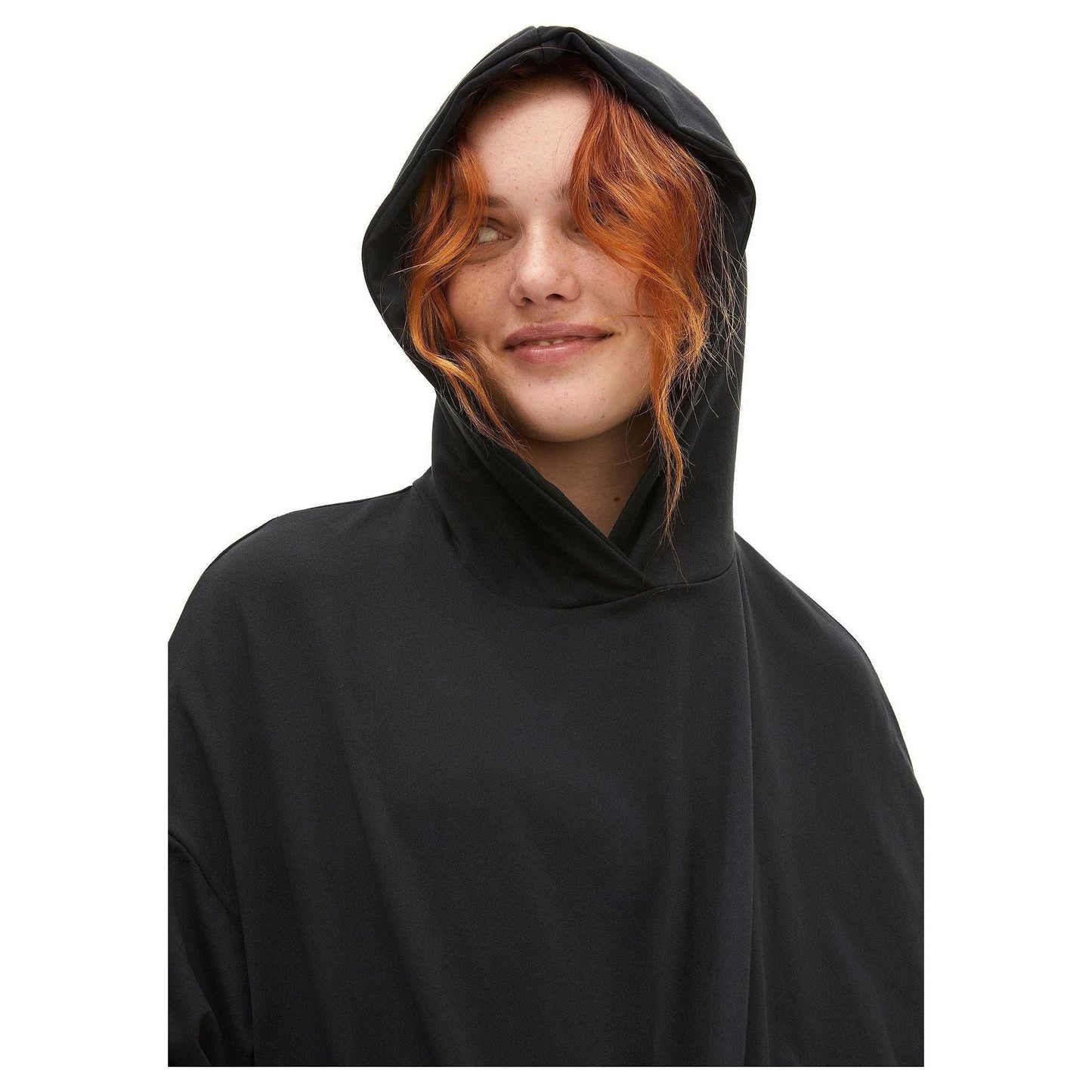 Rohnisch W Hoodie Soft Cropped Hoodie, Black