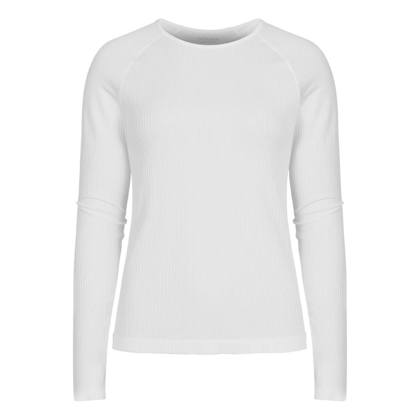 Rohnisch W L/S TShirt Seamless Soft Rib Long Sleeve, White