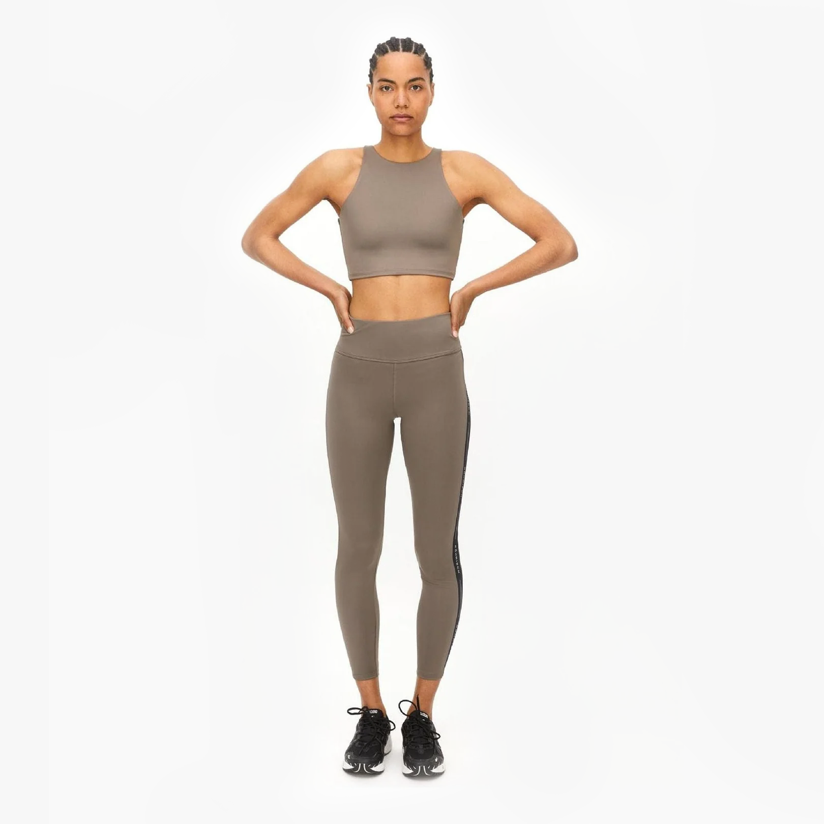 Kay Premium High Waist Tights, Wood