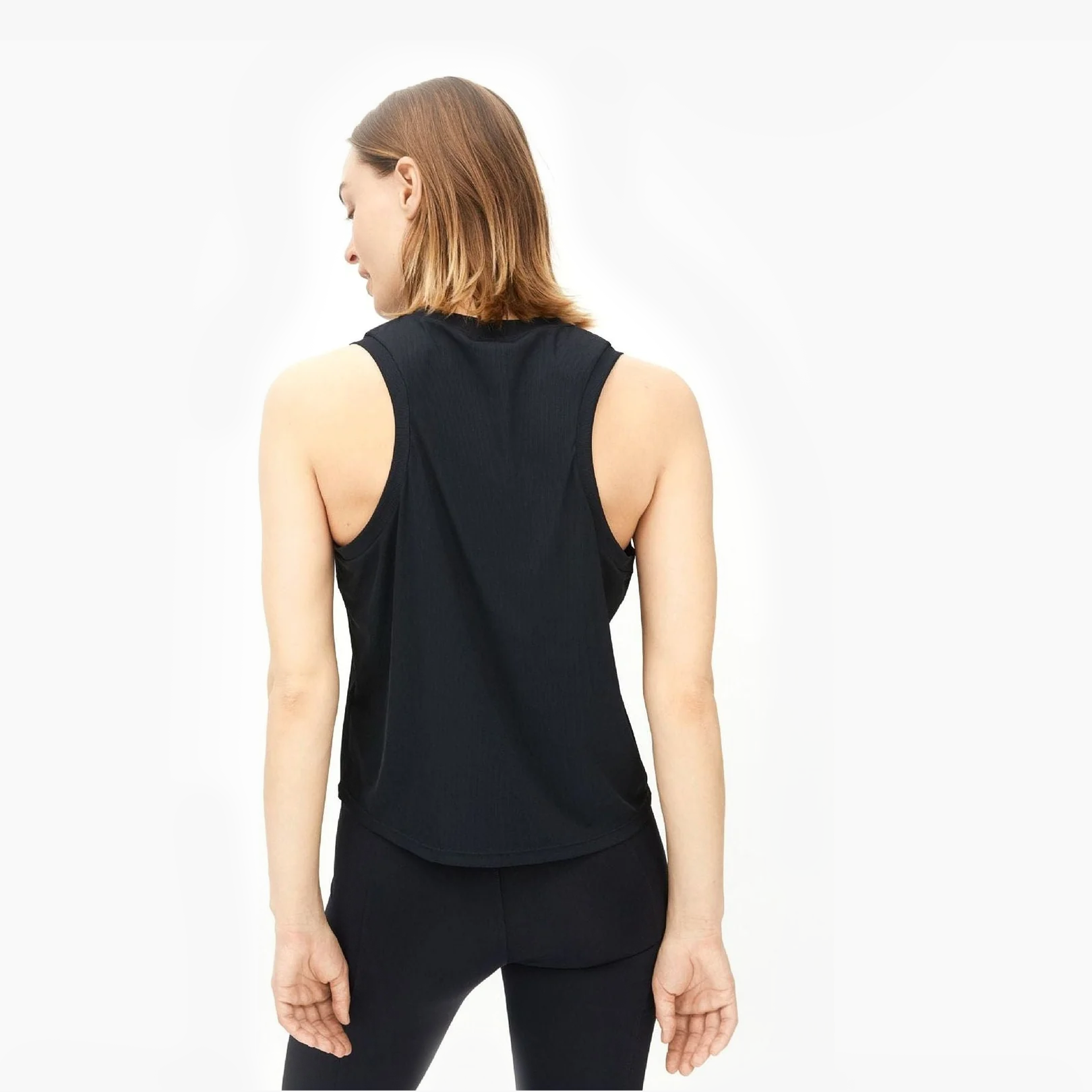 Rohnisch W Onepiece Rib Cropped Singlet, Black