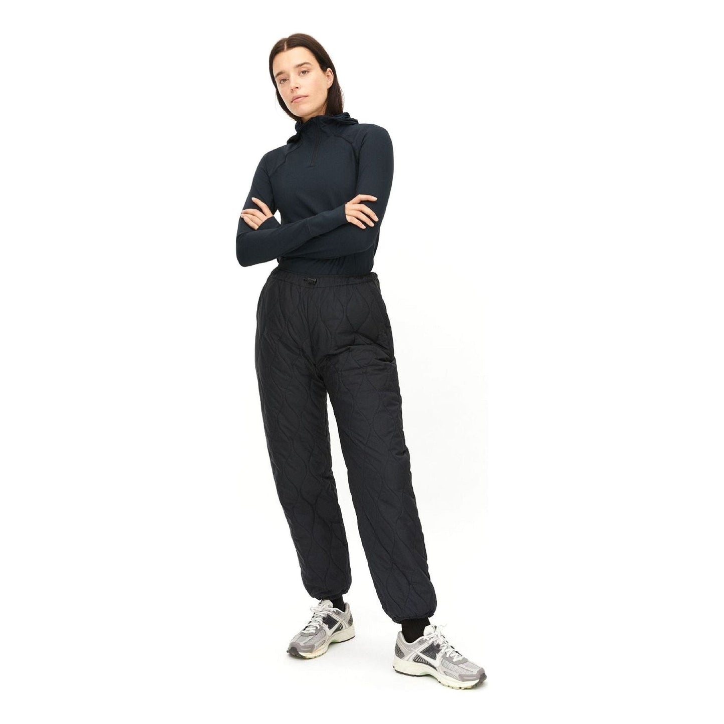 Rohnisch W Pants Quilted Pants, Black