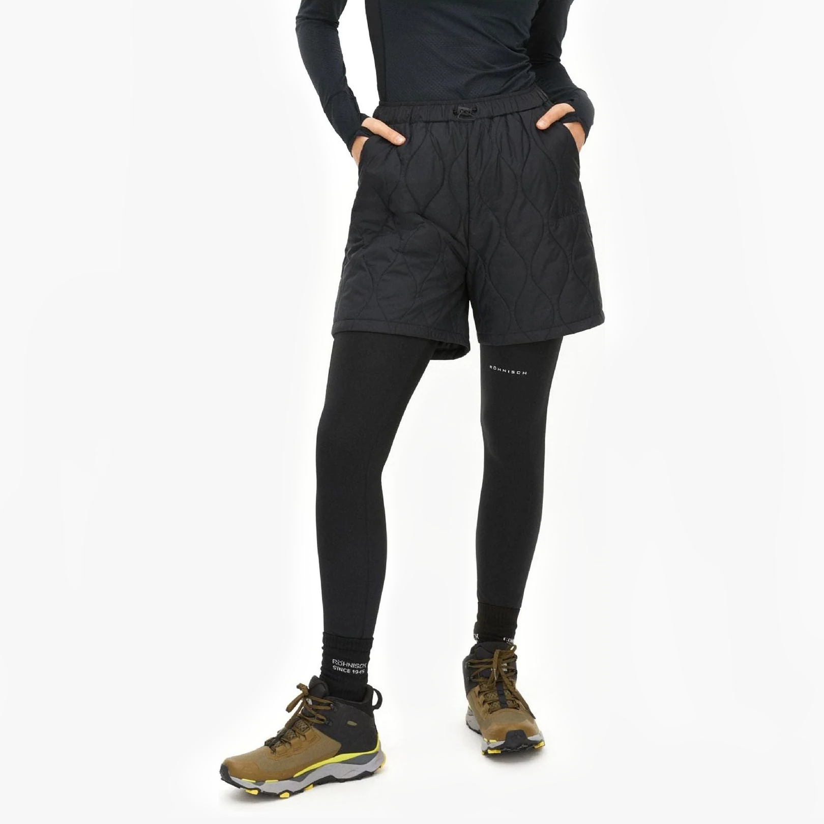 Rohnisch W Shorts Quilted Shorts, Black