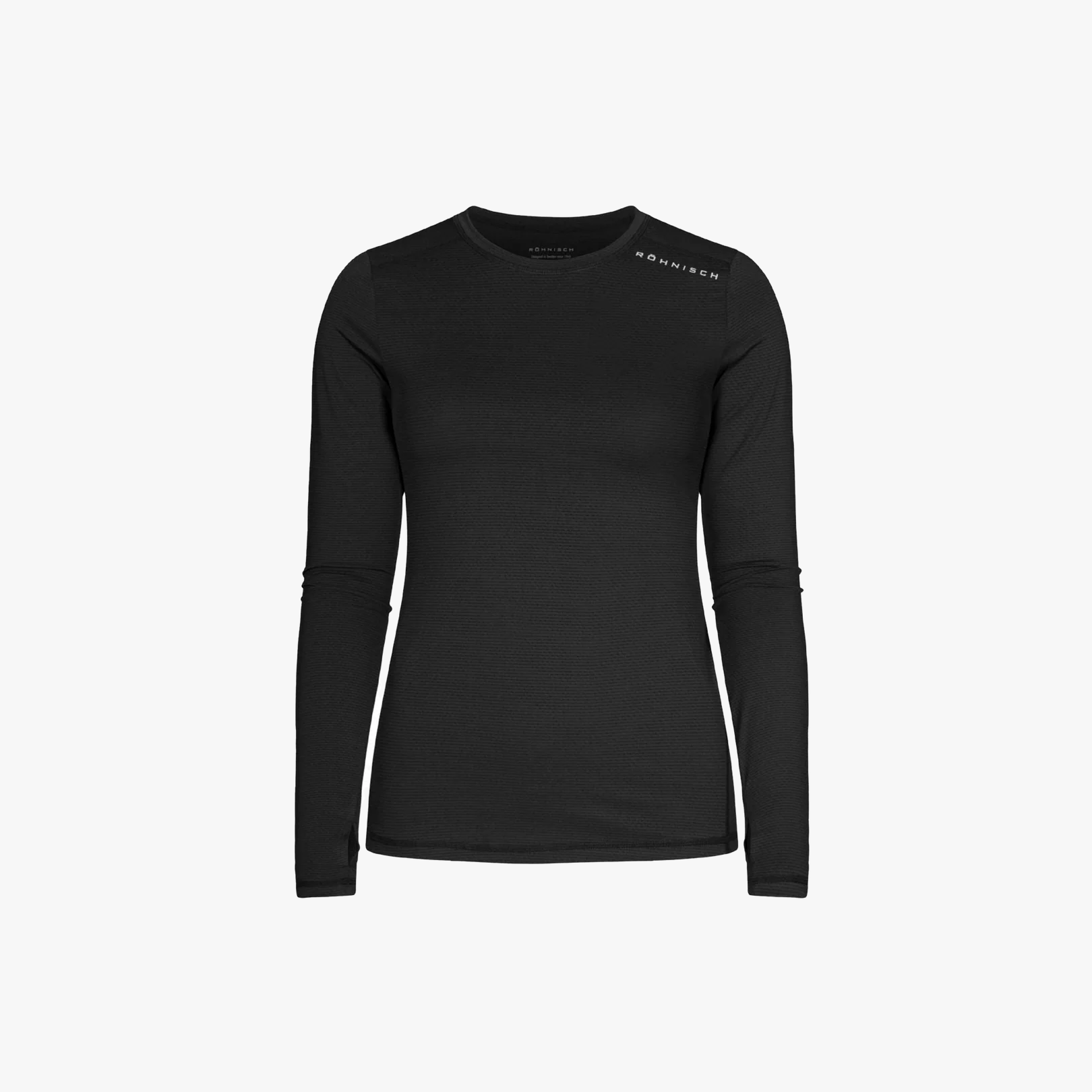 Rohnisch W Top Black / XS Jacquard Long Sleeve Tee