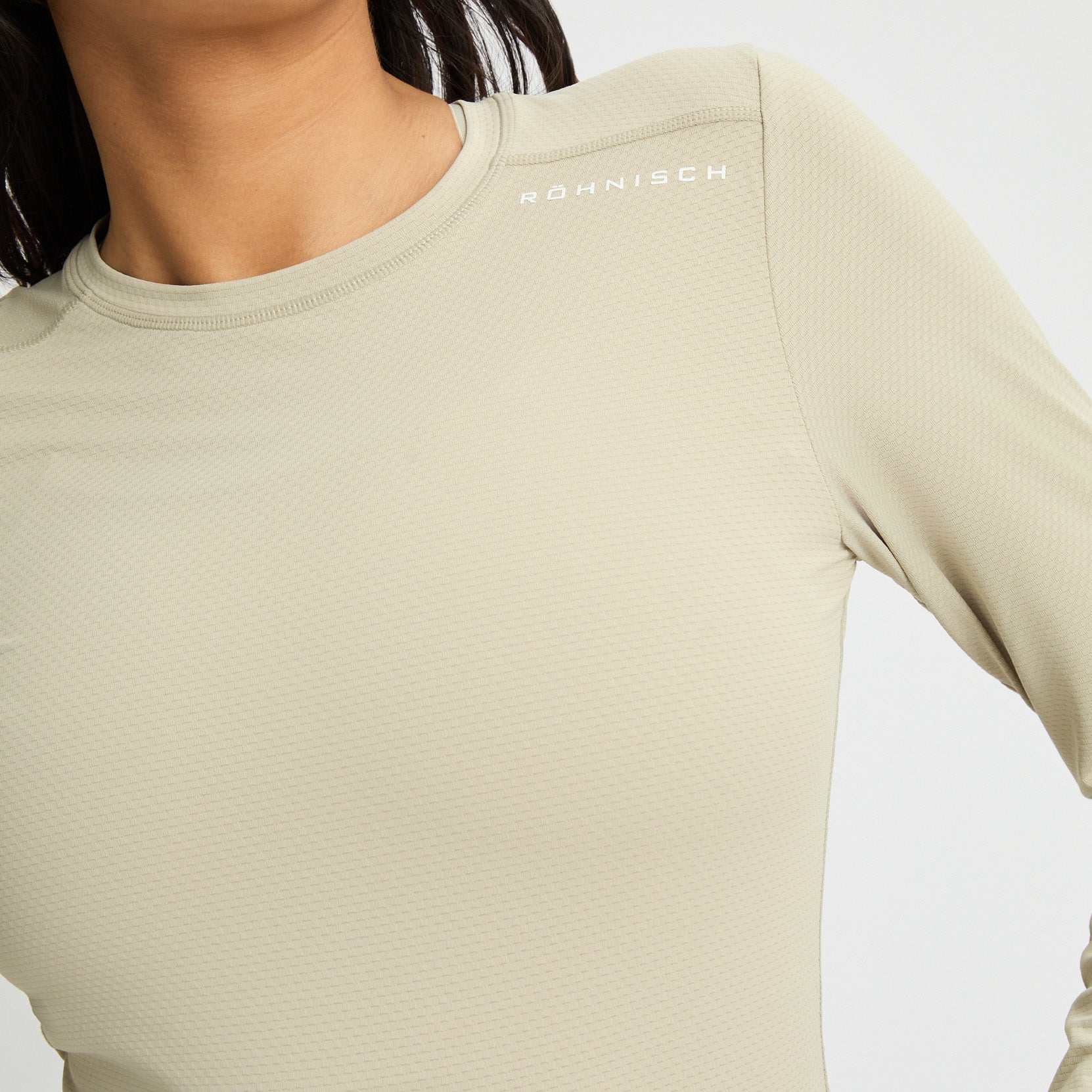 Rohnisch W Top Jacquard Long Sleeve Tee