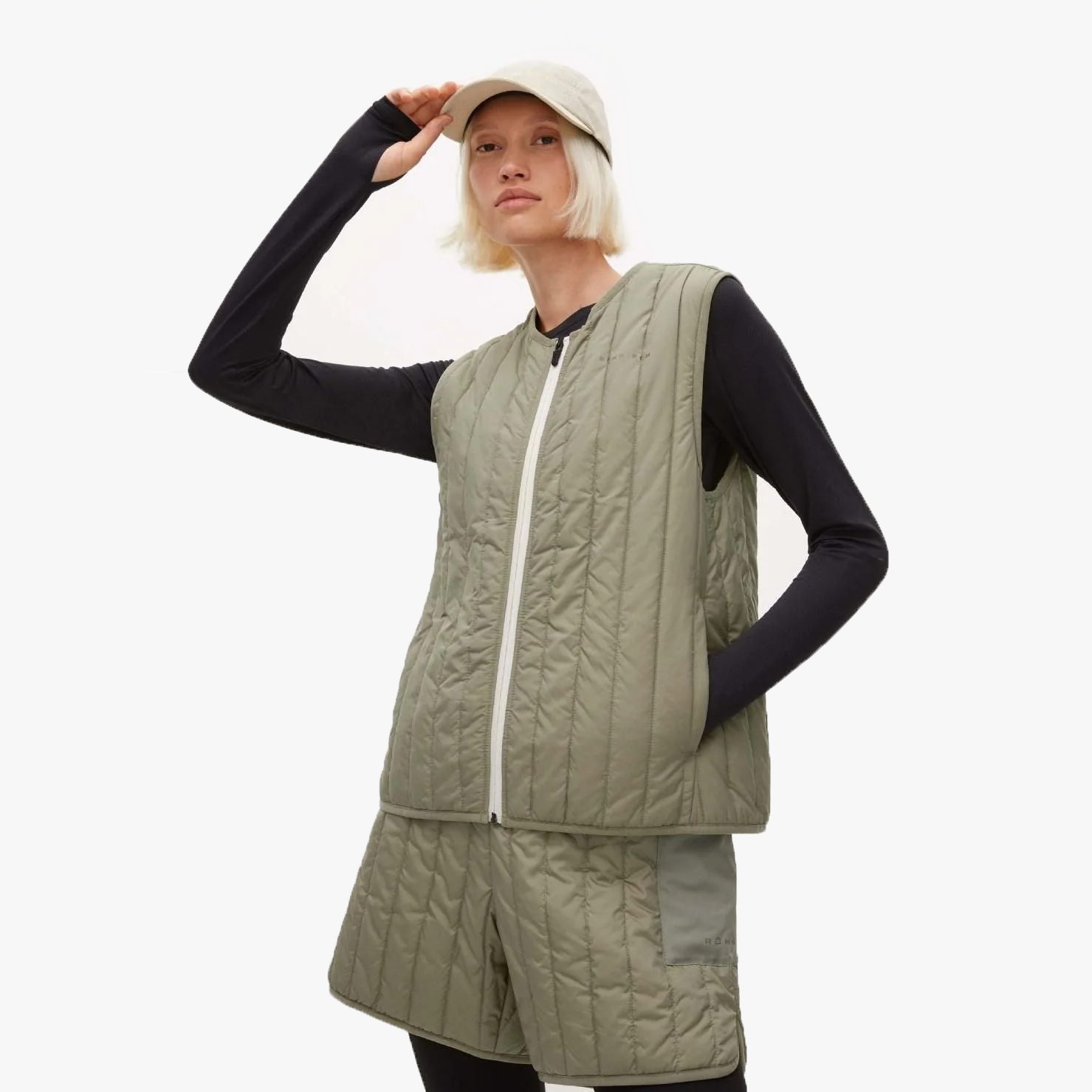 Lake Padded Vest, Vetiver Green