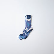 RoToTo Socks Chunky Ribbed Crew Socks Tie Dye - Indigo/Navy