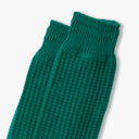 RoToTo Socks Cotton Waffle Crew Socks - Sea Green