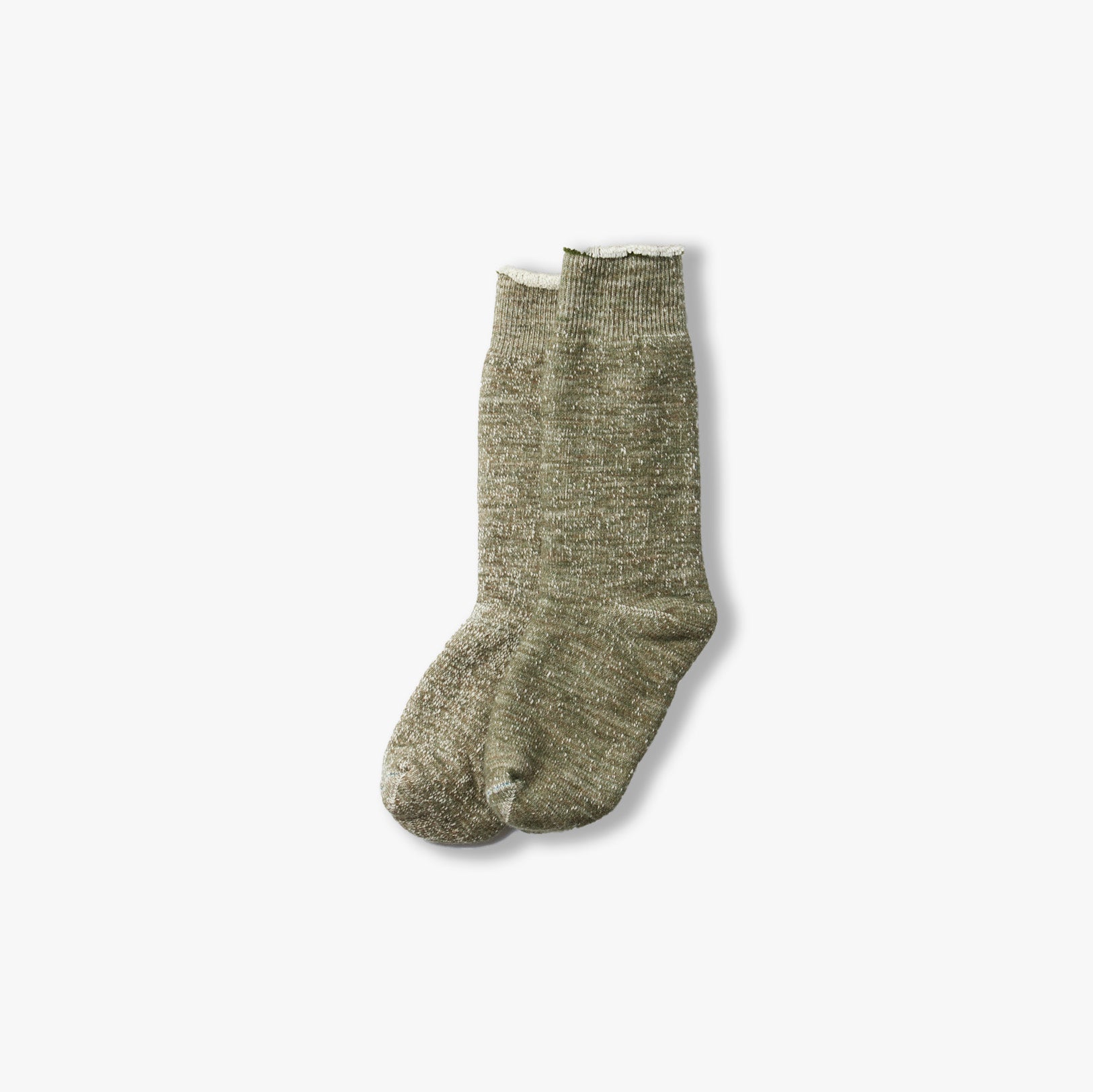 RoToTo Socks Double Face Crew Socks - Army Green