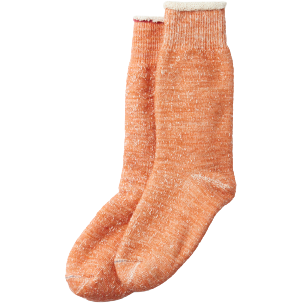 RoToTo Socks Double Face Crew Socks, Orange