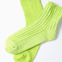 RoToTo Socks Everyday Pile Ankle Socks, Lime