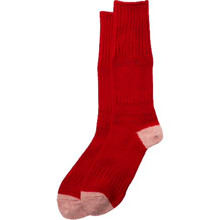 RoToTo Socks Guernsey Pattern Crew Socks, Red/Pink