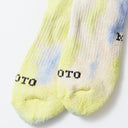 RoToTo Socks Hemp/Organic Cotton Pile Ankle Socks Tie Dye - Lime/Blue