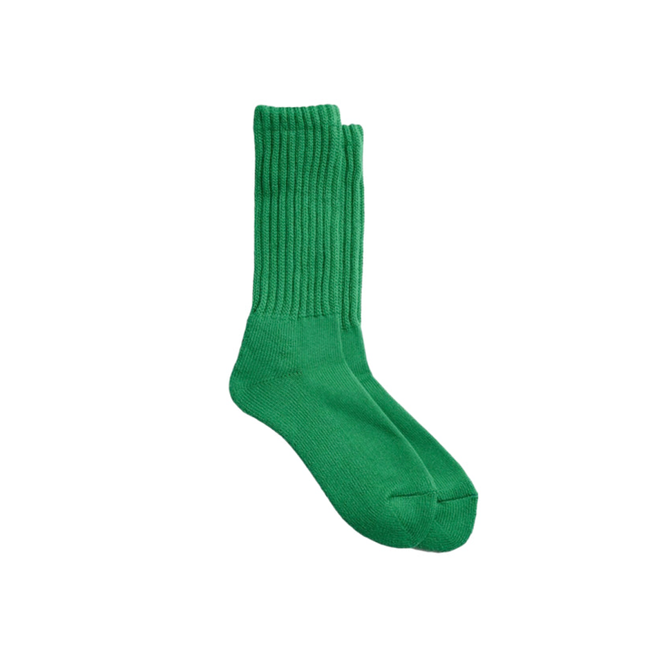 RoToTo Socks Loose Pile Crew Socks, Green