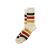 RoToTo Socks Park Stripe Crew Socks, White Stripes