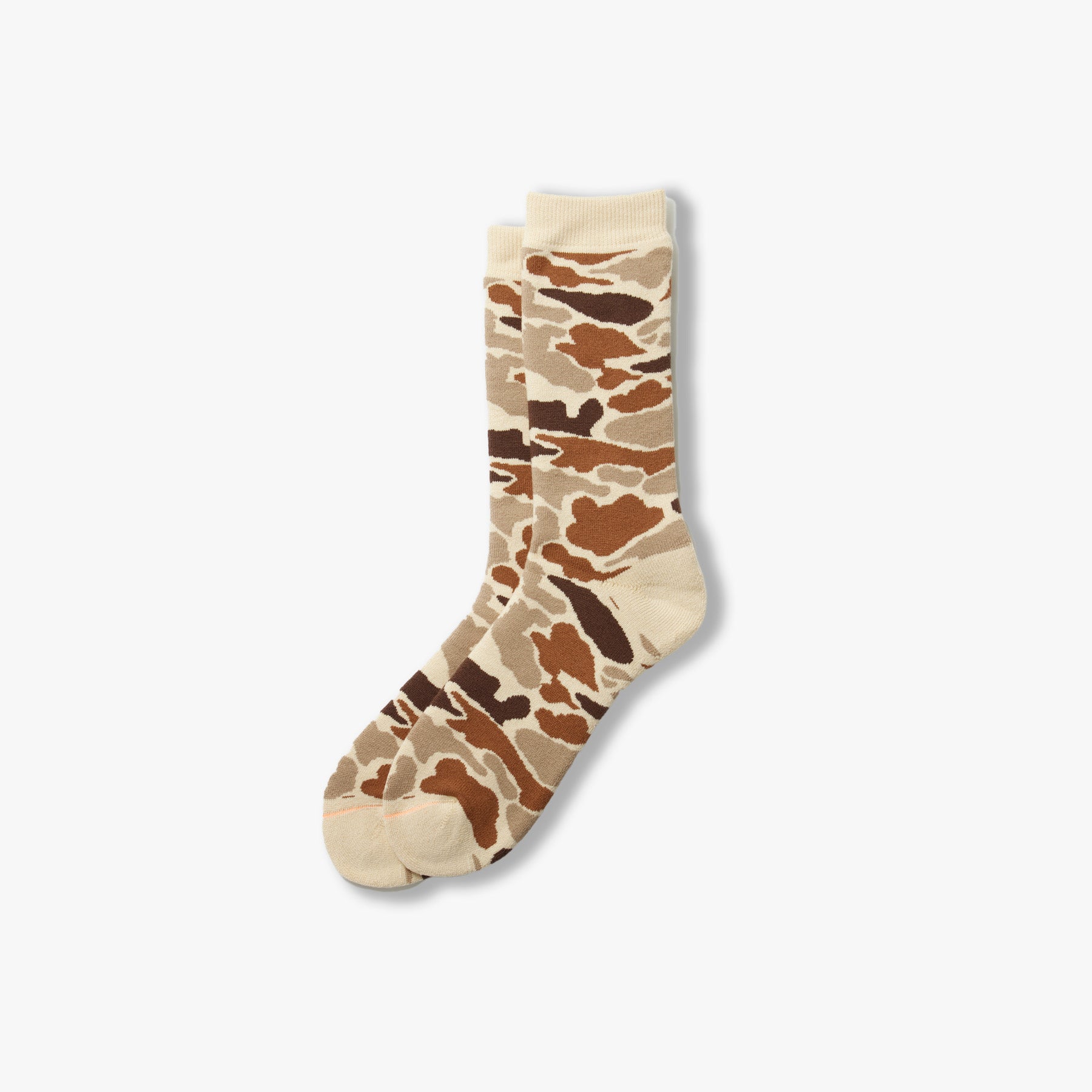 RoToTo Socks Pile Camo Crew Socks - Sand
