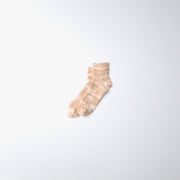 RoToTo Socks Tie Dye Ribbed Ankle Socks - Clay Beige