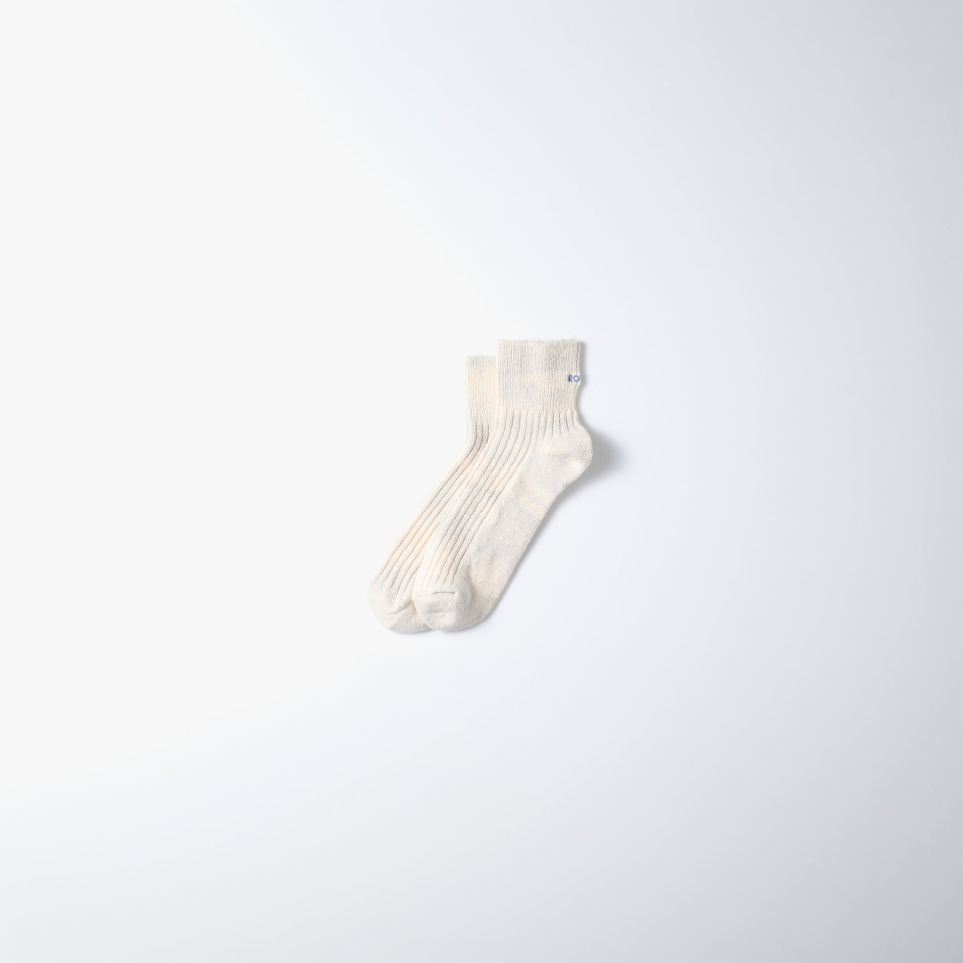 RoToTo Socks Tie Dye Ribbed Ankle Socks - Water Blue