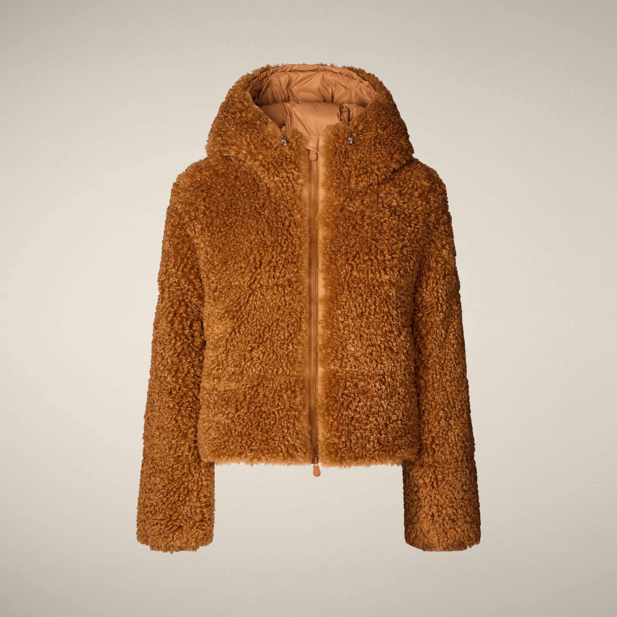 Save The Duck Hooded Jacket Dada Hooded Jacket - Toffee Brown