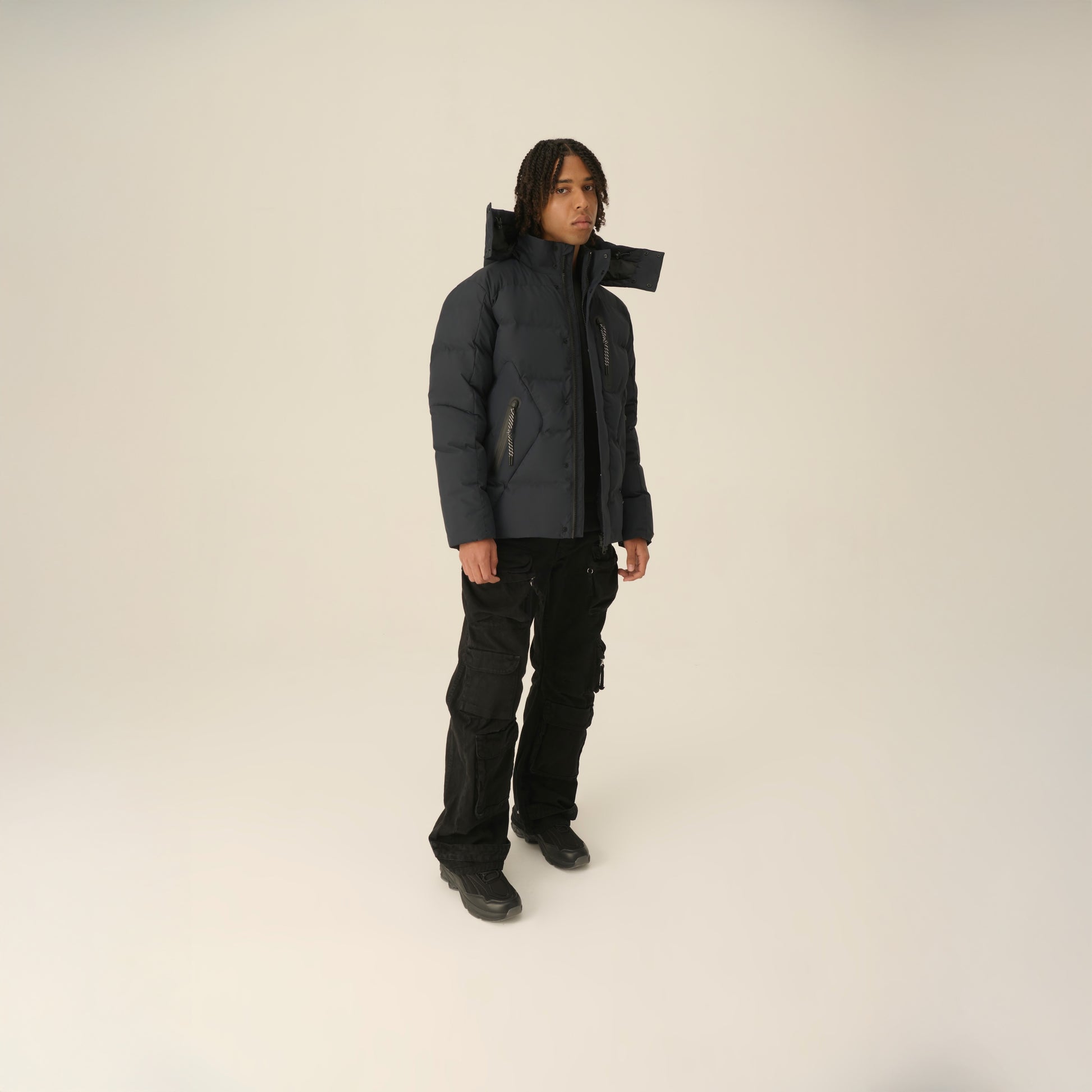Save The Duck Hooded Jacket Makalu Hooded Jacket - Blue Black