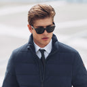Save The Duck Hybrid Knit Gio Stand-Up Collar Hybrid Knit - Navy Blue Melange