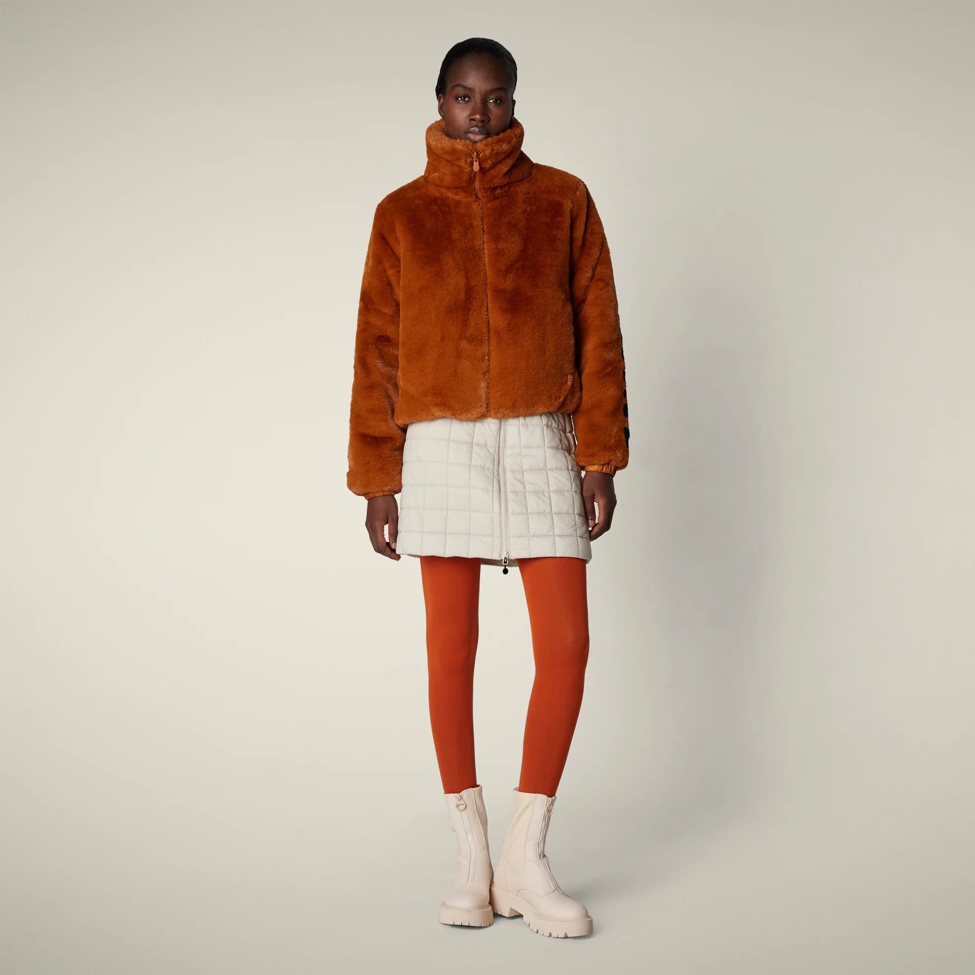 Save The Duck Reversible Jacket Jeon Jacket - Caramel Brown