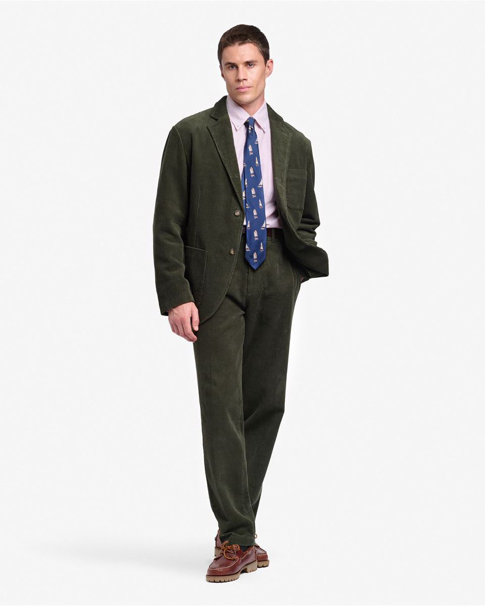 Sebago Blazer Neddick Corduroy Jacket - Green Black Forest