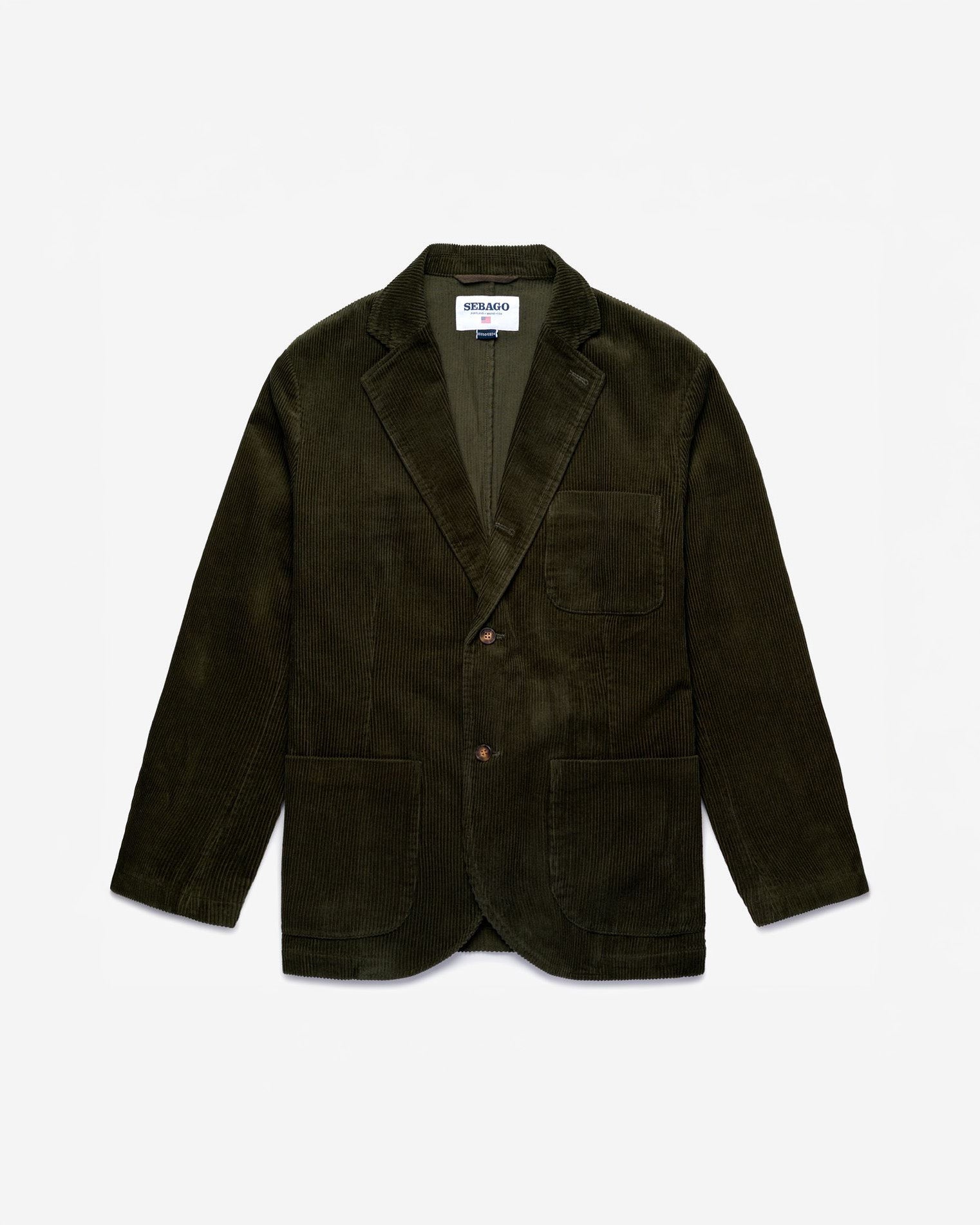Sebago Blazer Neddick Corduroy Jacket - Green Black Forest
