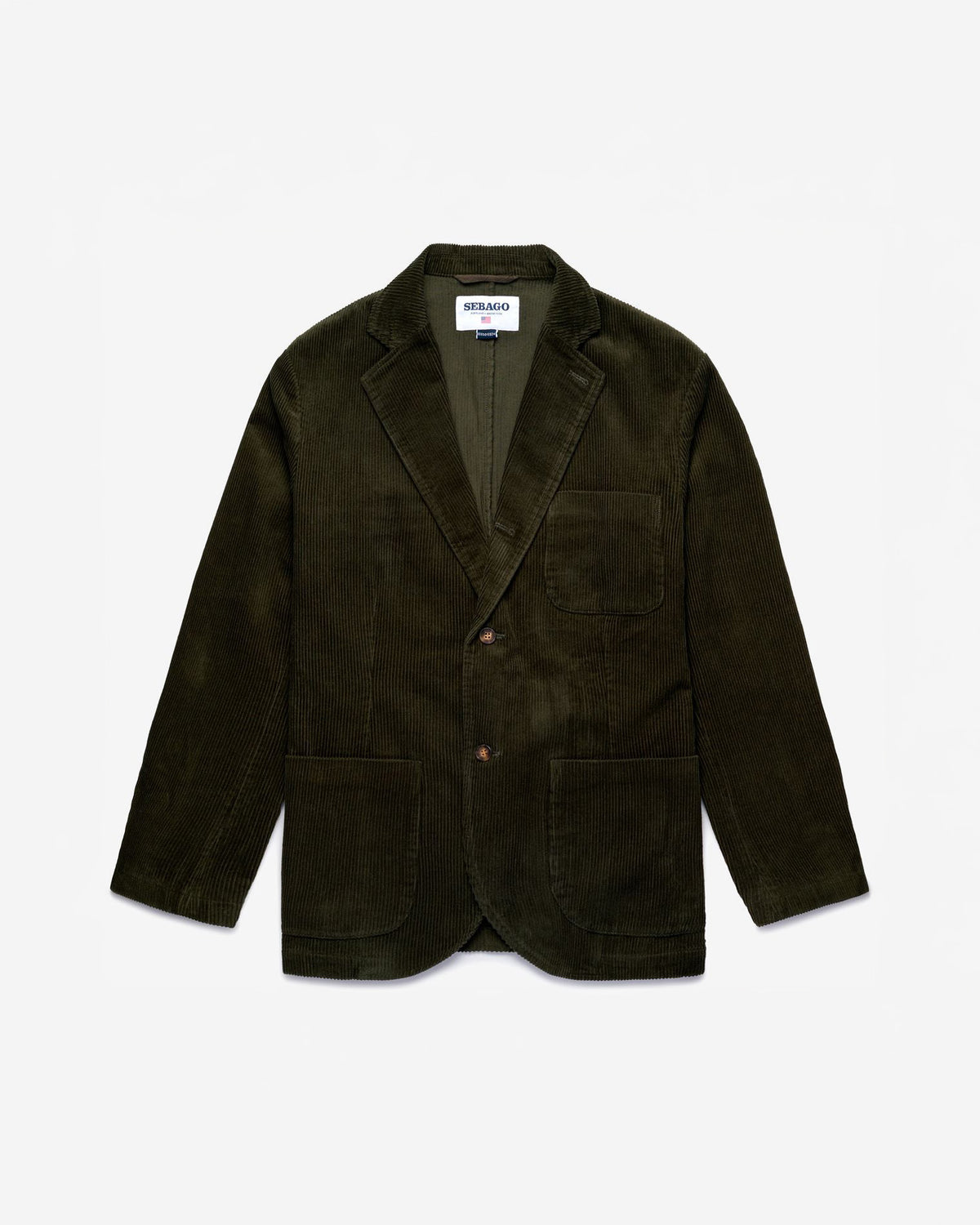 Sebago Blazer Neddick Corduroy Jacket - Green Black Forest