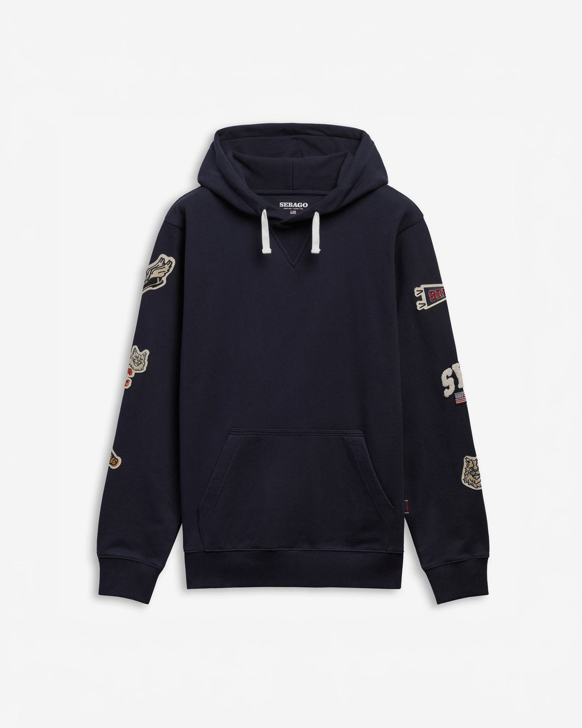 Sebago Fleece Bowline Evo Patch Hoodie - Blu Indigo Sebago