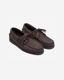 Sebago M Boat Shoes Docksides Portland Nubuck - Total Brown Chocolate