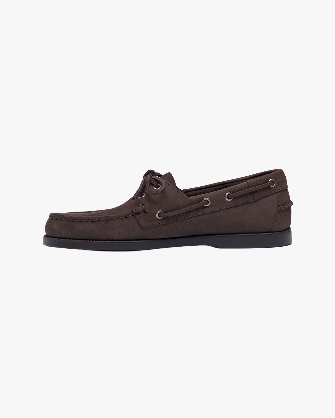 Sebago M Boat Shoes Docksides Portland Nubuck - Total Brown Chocolate