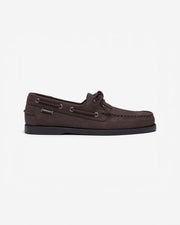 Sebago M Boat Shoes Docksides Portland Nubuck - Total Brown Chocolate