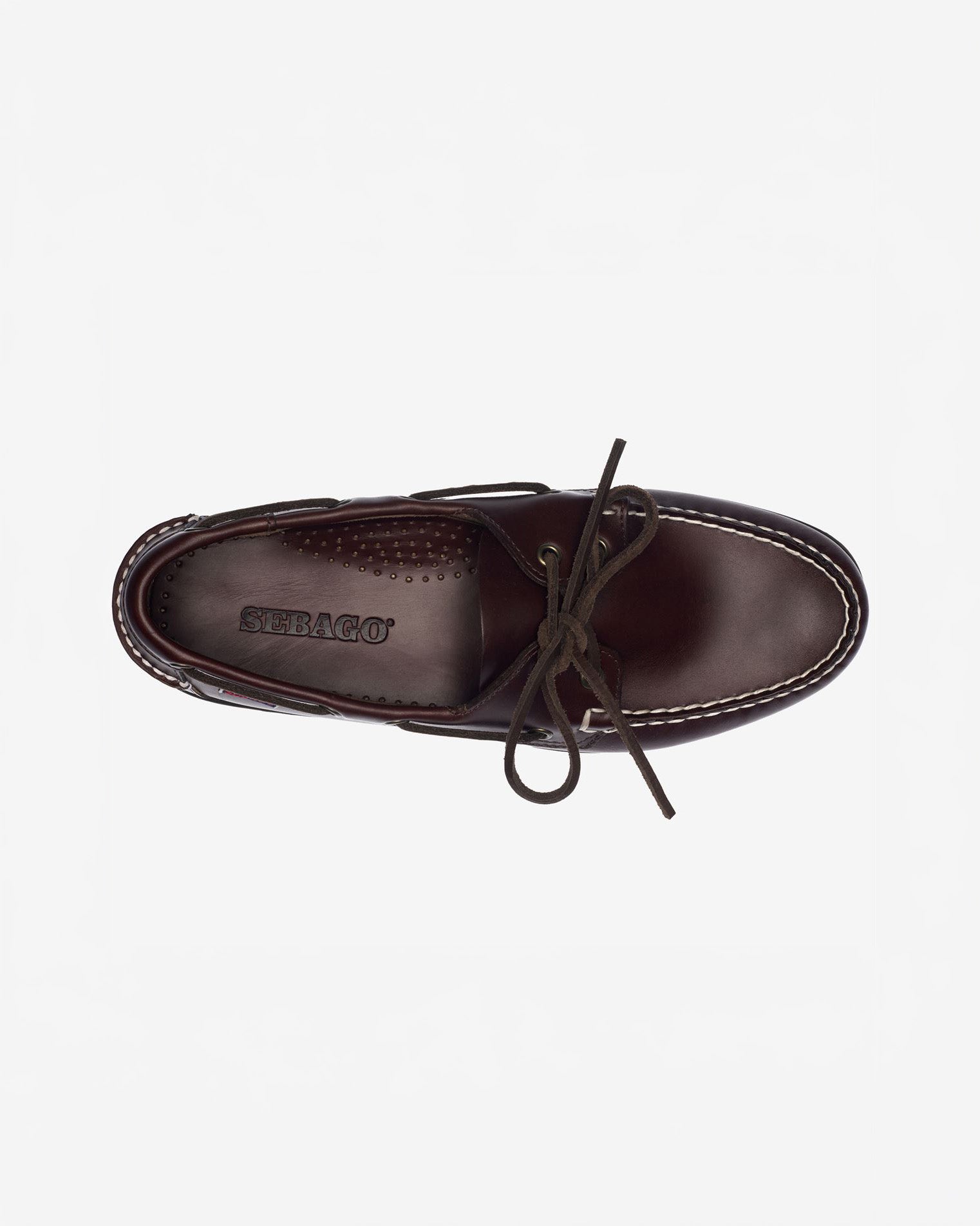Sebago M Boat Shoes Docksides Portland Waxed - Dk Brown-Gum