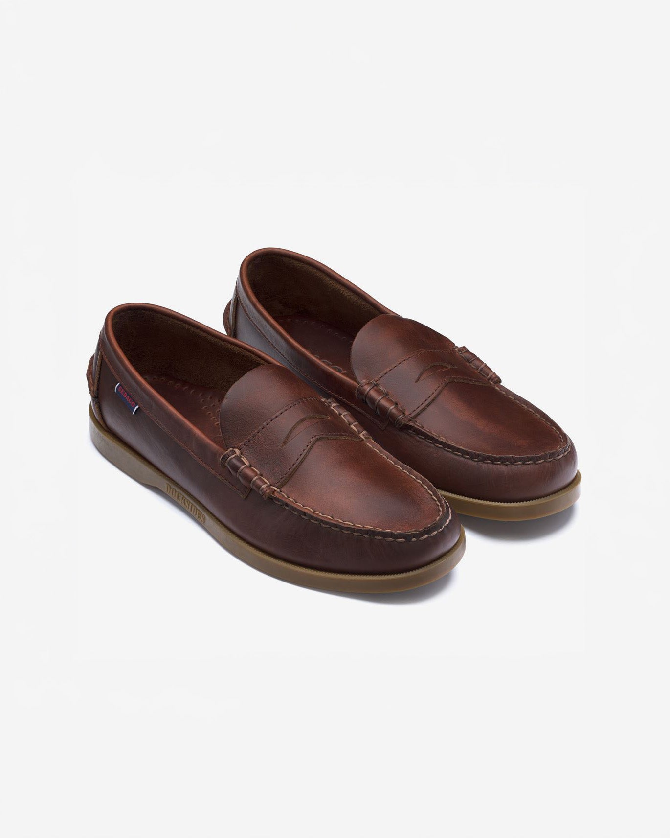 Sebago M Loafers Dolphin Waxed - Brown-Gum