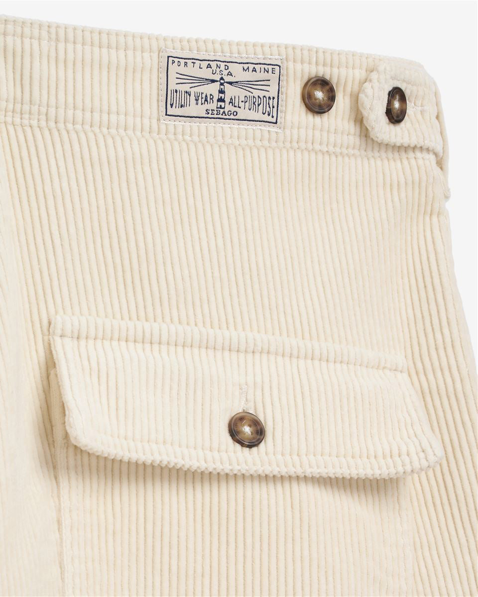 Sebago Pants Milton Corduroy Pants - White Natural
