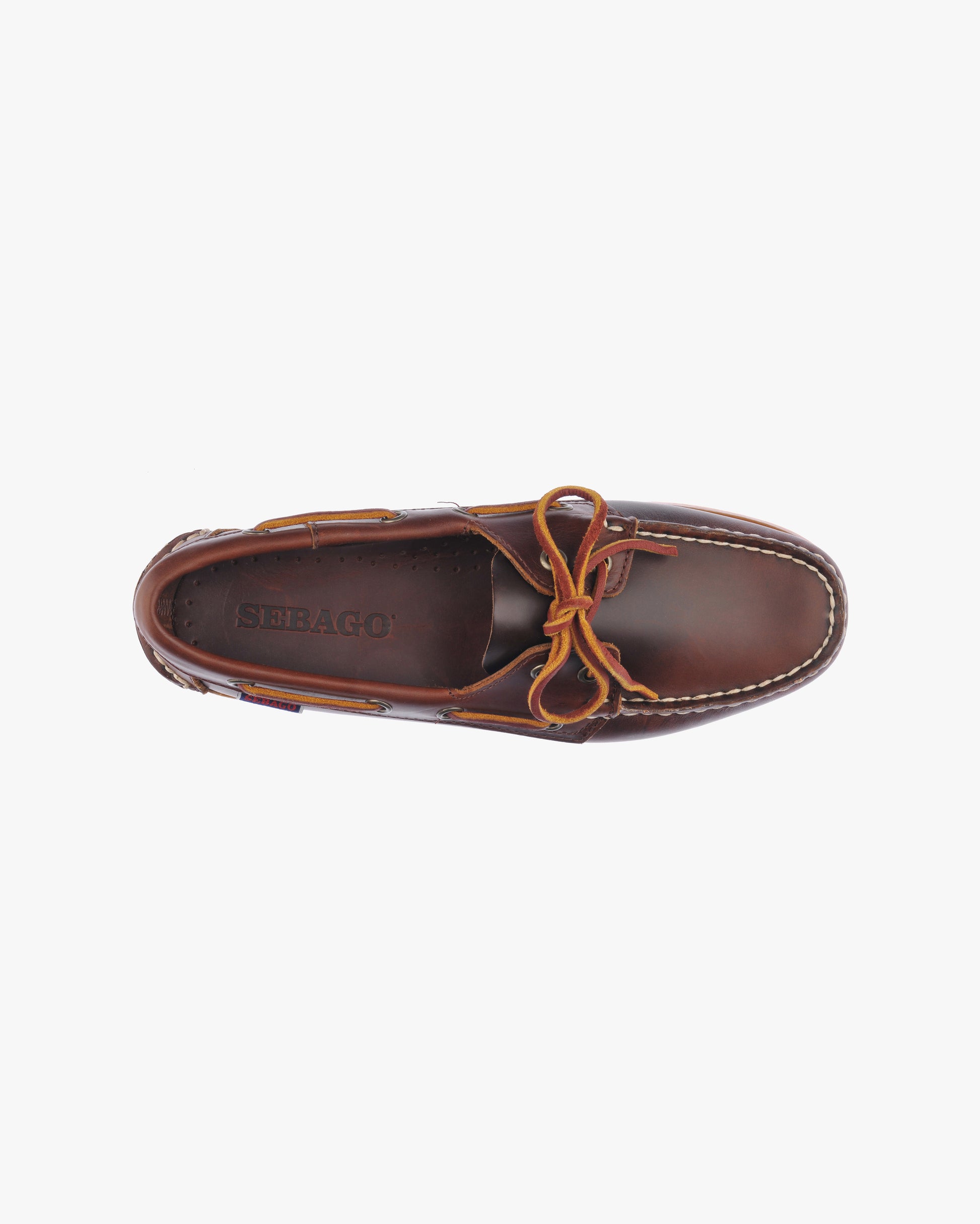 Sebago W Boat Shoes Portland Waxed Woman - Brown-Honey