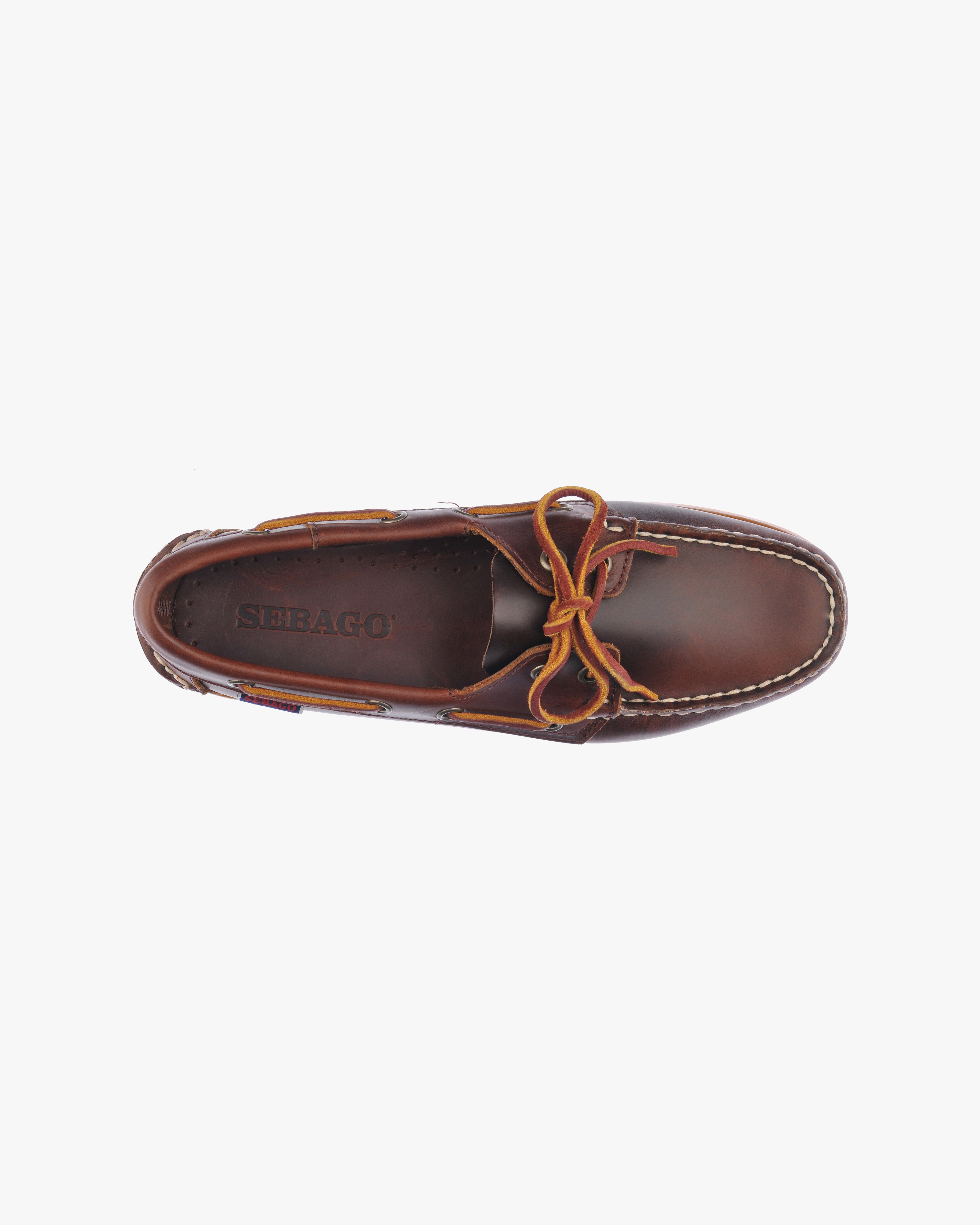 Sebago W Boat Shoes Portland Waxed Woman - Brown-Honey