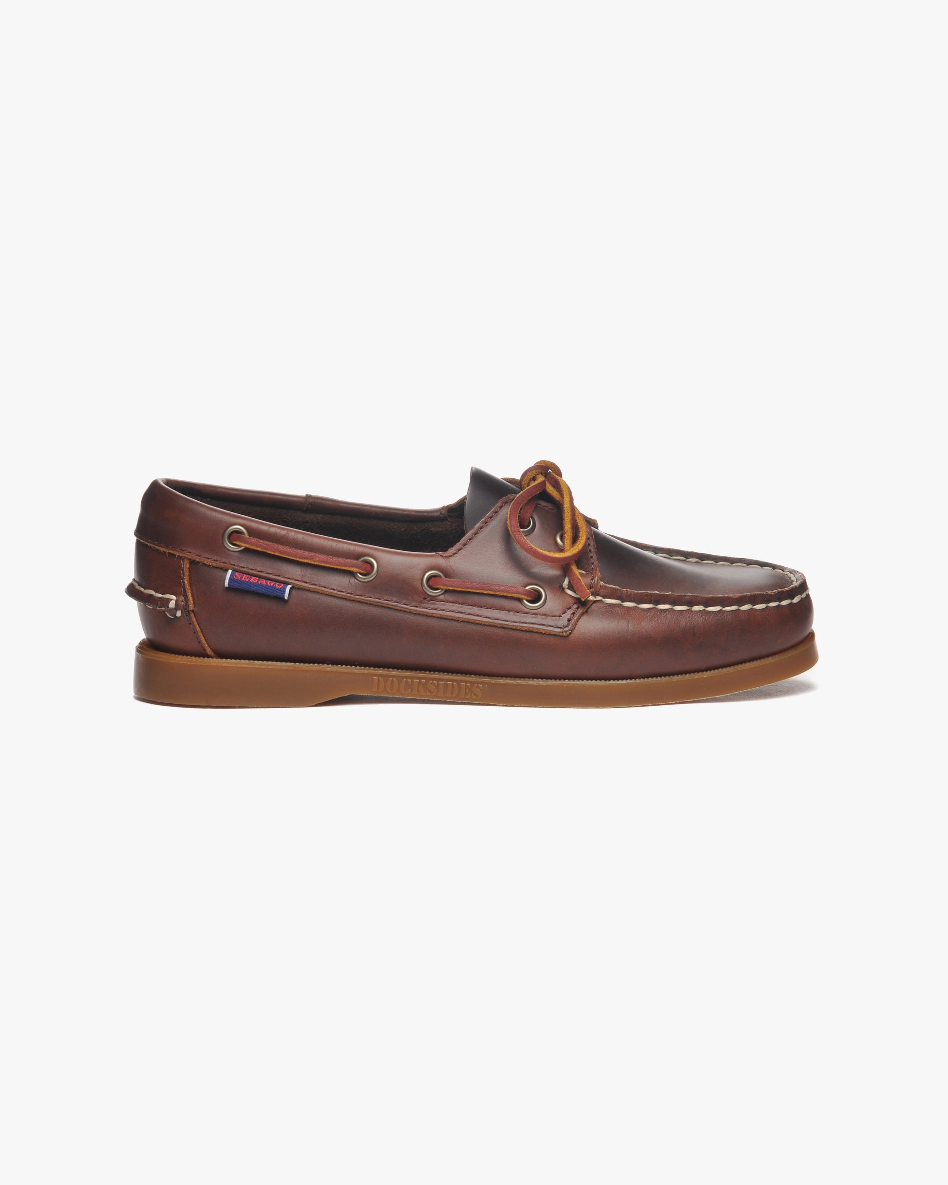 Sebago W Boat Shoes Portland Waxed Woman - Brown-Honey