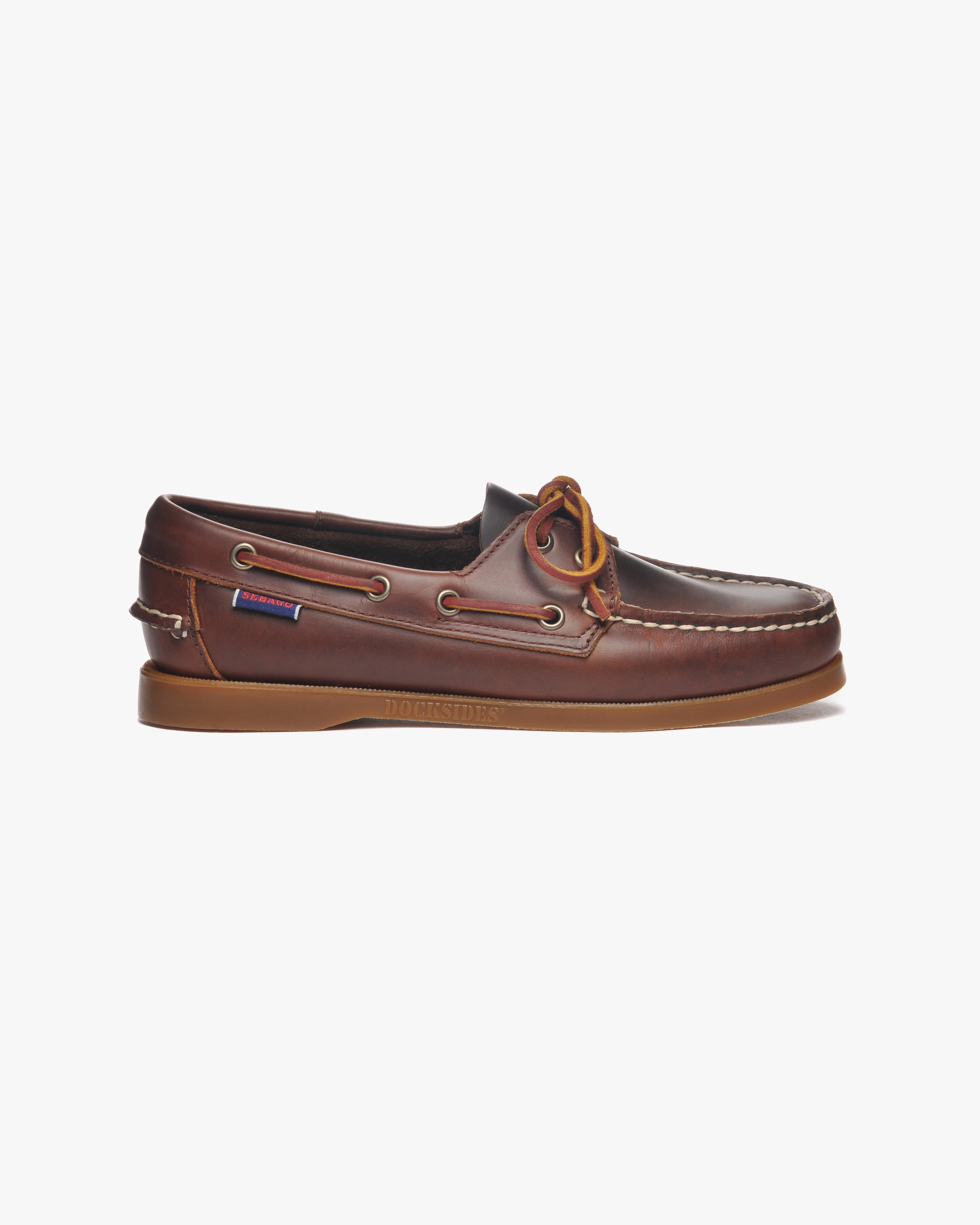 Sebago W Boat Shoes Portland Waxed Woman - Brown-Honey