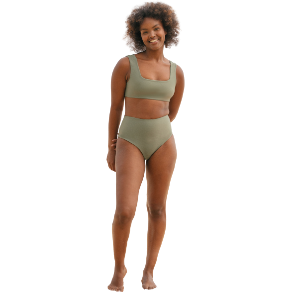 September Swim W Swimsuit Eden Top, Army
