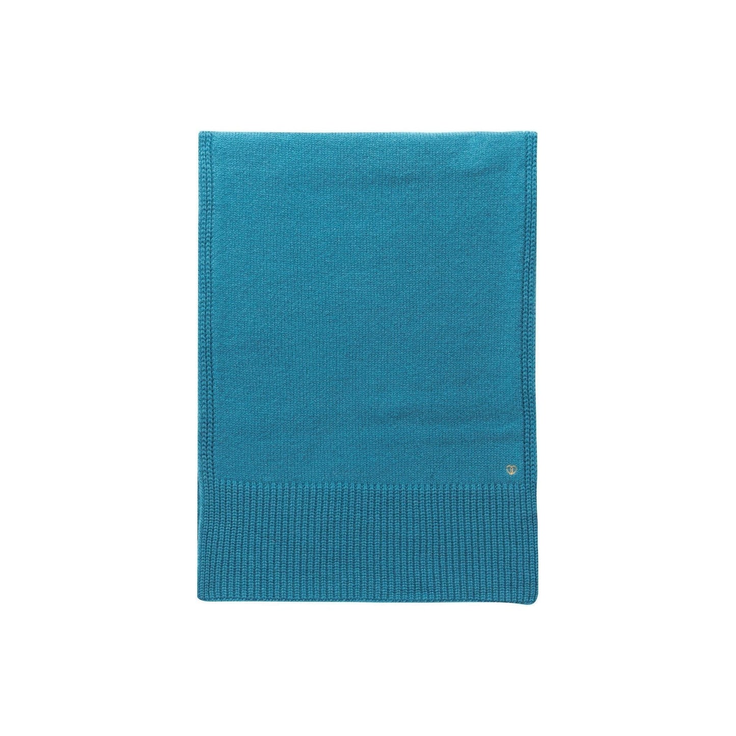 A Wool Scarf, Turchese by Seven Gauge with ribbed edges on one end, crafted from the best quality materials.