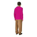 Seven Gauge fw23 U Sweater Wool Polo, Fuscia