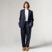 Seven Gauge U Blazer Blu / S Double Breast Blazer Tropical Wool