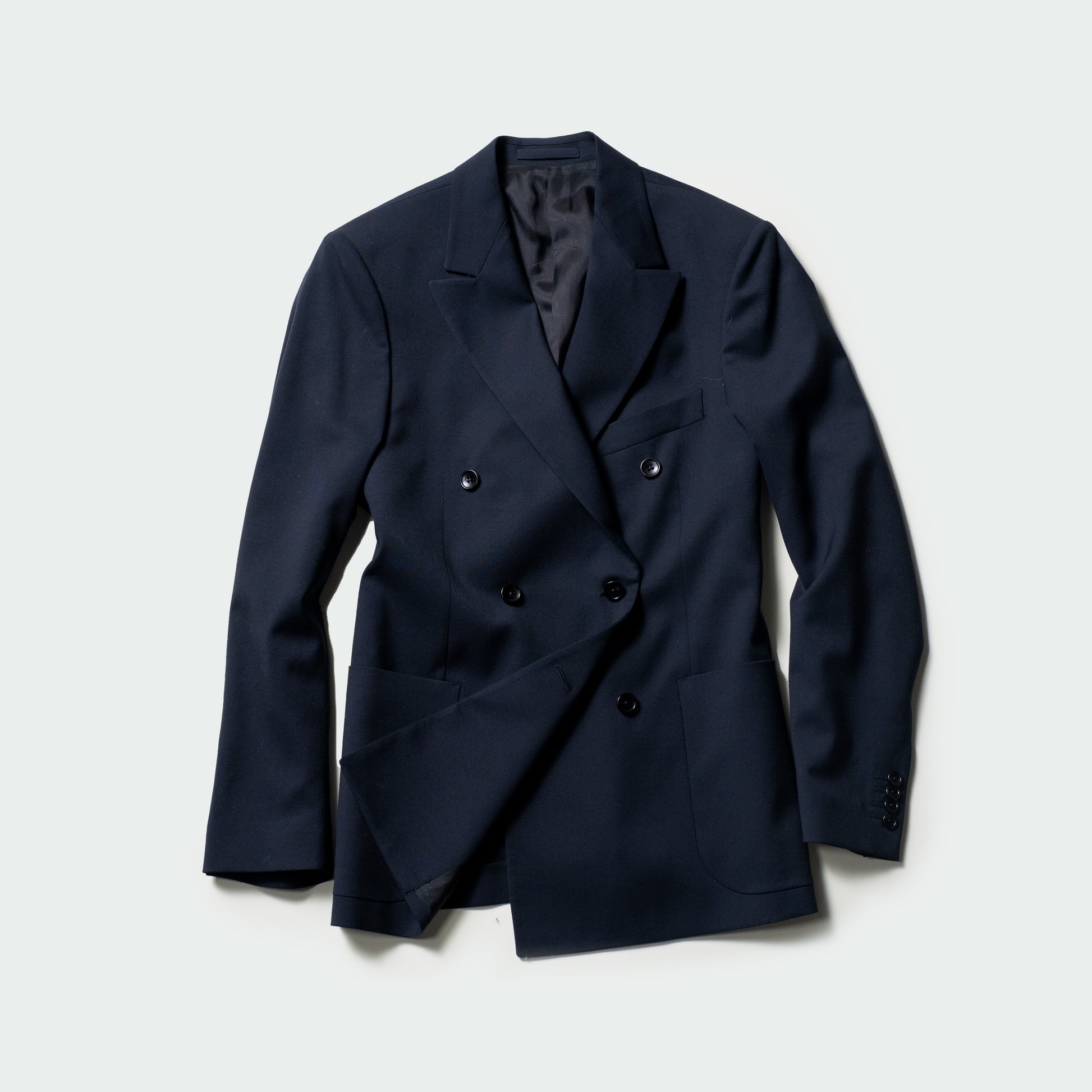 Seven Gauge U Blazer Double Breast Blazer Tropical Wool