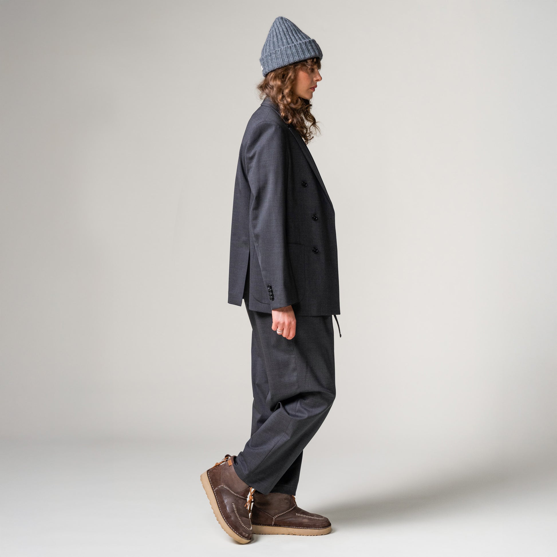 Seven Gauge U Blazer Double Breast Blazer Tropical Wool